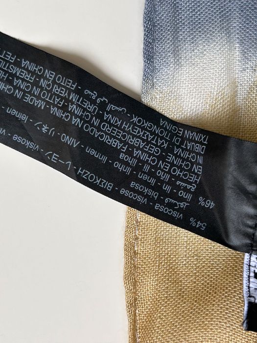 Zara страхотен шал в два цвята комбинация от лен и вискоза