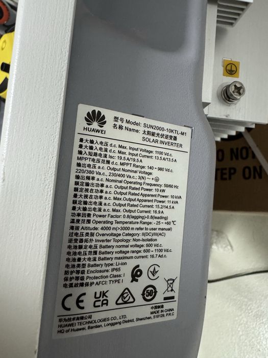 Invertor solar Huawei SUN2000-10KTL-M1 10kw trifazat