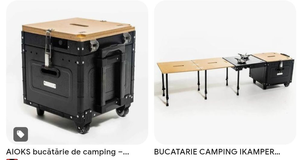 Vând bucatarie camping AIKOS Ikamper culoare negru