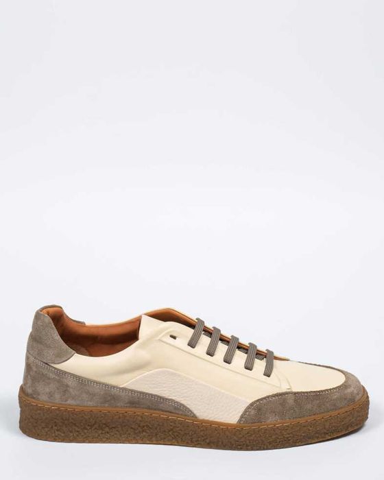 Мъжки бежови комбинирани обувки тип кецове TEODOR