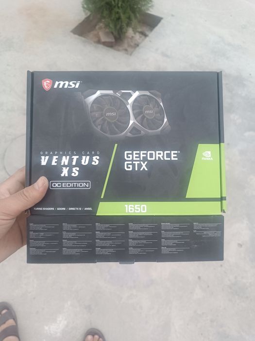 MSI GTX1650 D6 Ventus XS
GDDR6 4gb / 128 bit 
Карта на заводской пломб