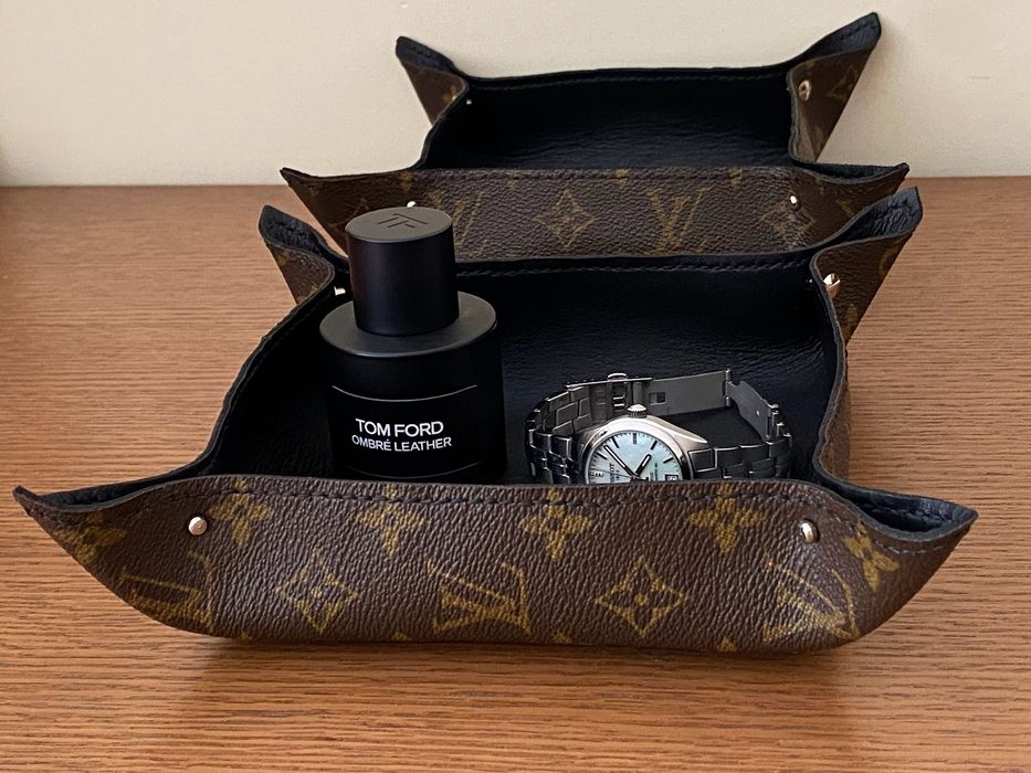 Louis Vuitton Monogram Brown Custom Leather Tray