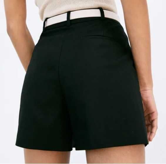 Къси черни панталони Zara, S, ново