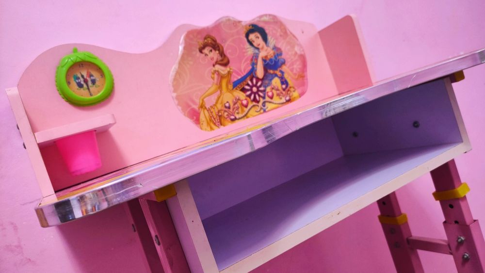 Парта со стулом для девочек (розовый)