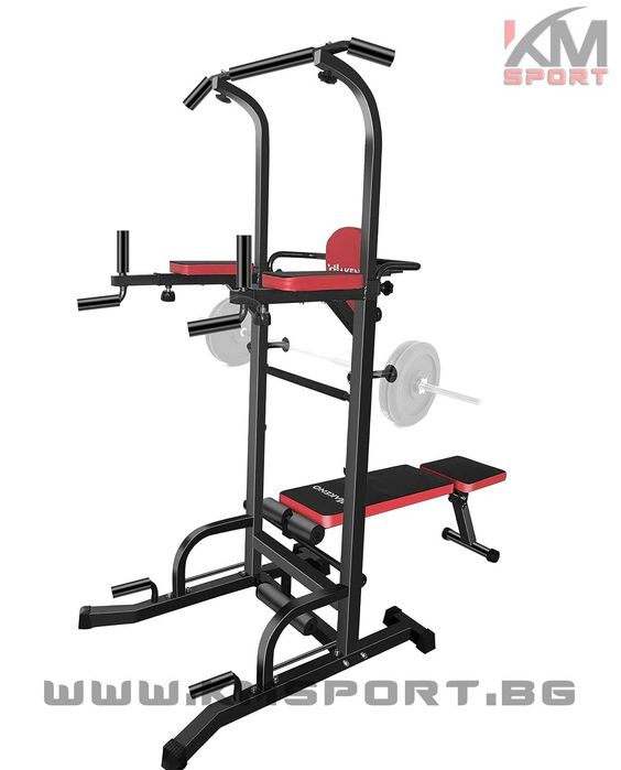 НОВА Комбинирана силова станция KMSPORT MULTI – набирания, кофички и лежанка