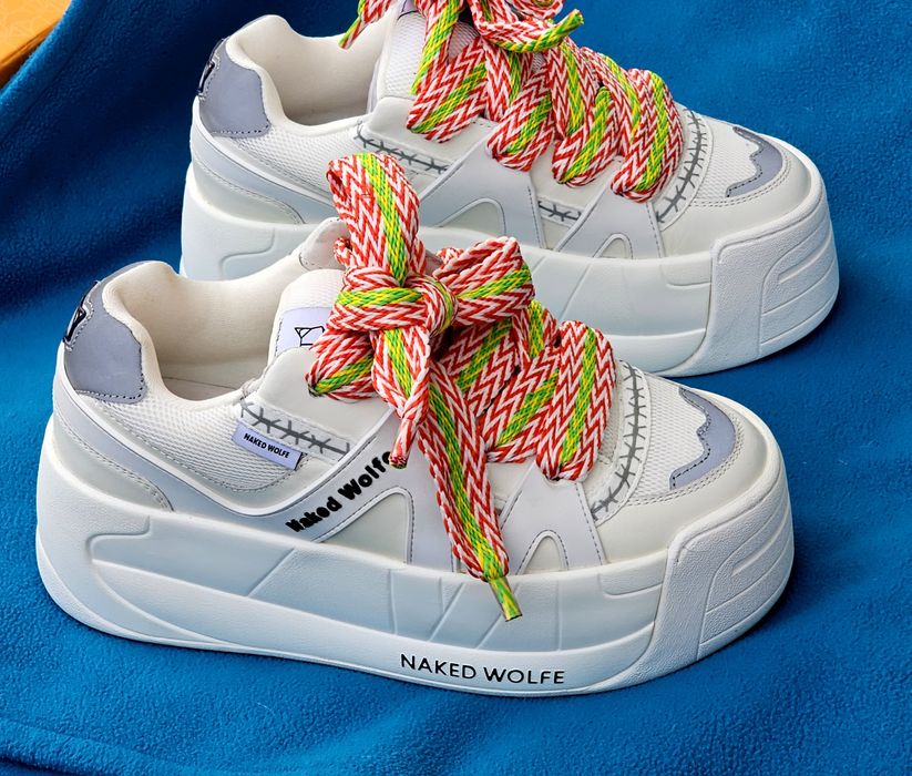 Naked Wolf жестоки оригинални дамски сникърси висока платформа  38 ном