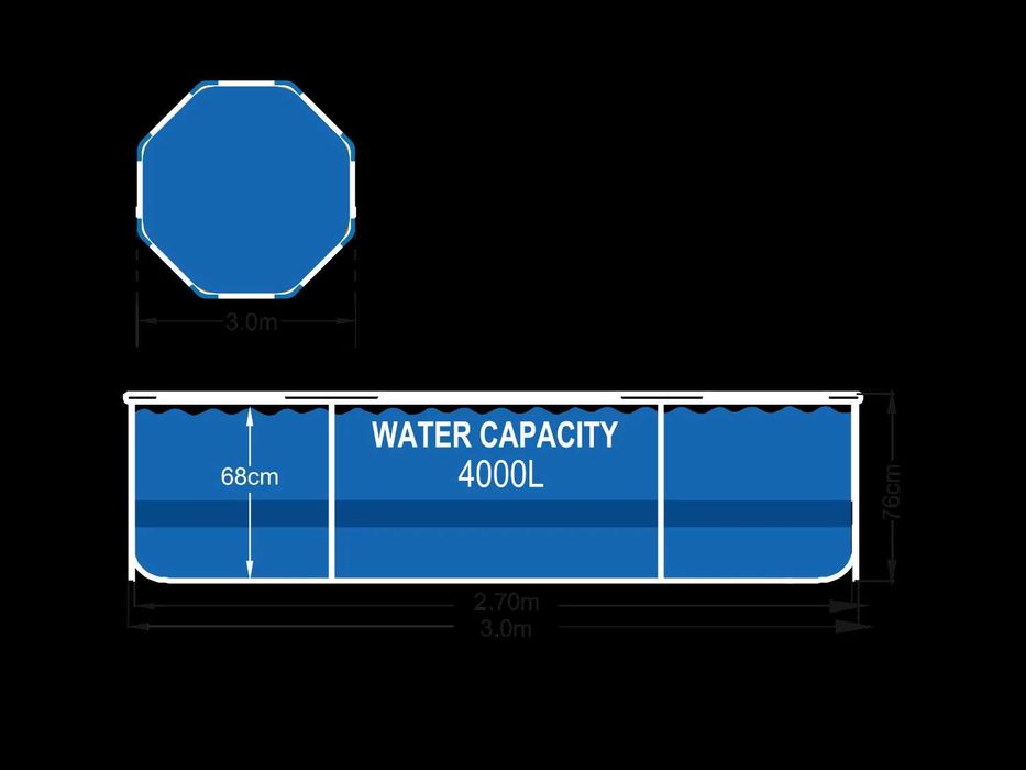 Piscina cadru metalic