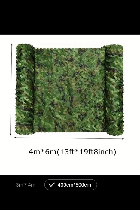 Plasă camuflaj premium 24 m2 pânza Oxford 150D 8x3 sau 6x4