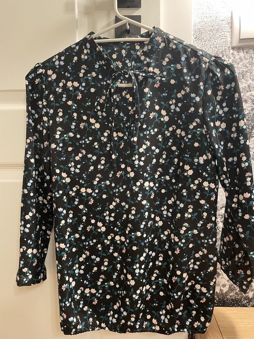 Camasa mojito neagra inflorata marime XXS/32
