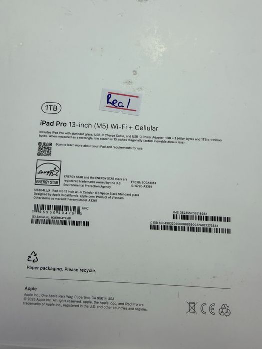 Ipad pro 13 M5 1TB wifi+5G
