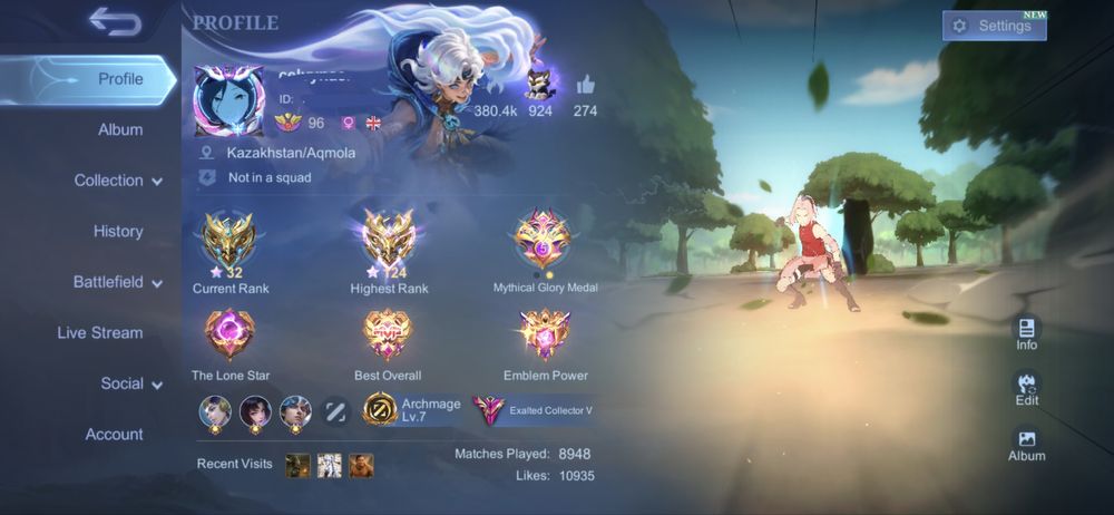 Продам аккаунт mobile legends