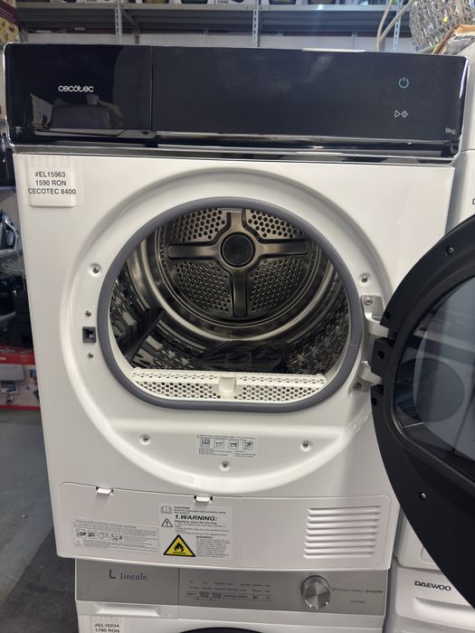 Uscător cu pompă de căldură 8kg Cecotec Bolero DressCode 8400 Inverter A+++