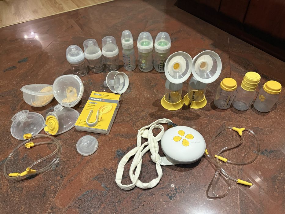 Помпа Medela swing maxi+ hands free чашки