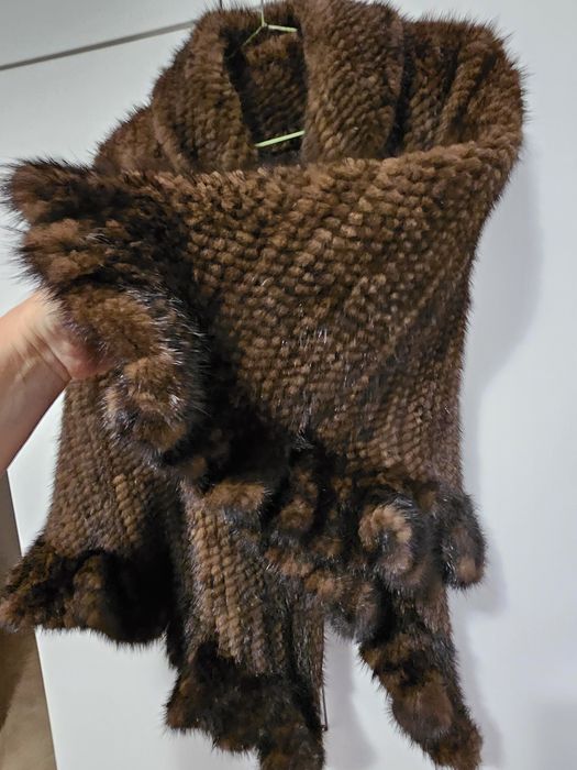 Болеро от плетена естествена норка.