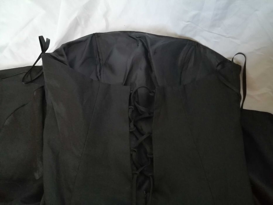 Официална дълга дамска рокля с мъниста р-р L - марка LISSA