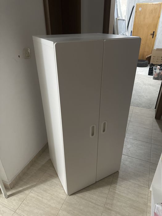 Бял детски гардероб / шкаф с кошници (тип IKEA SMÅSTAD)