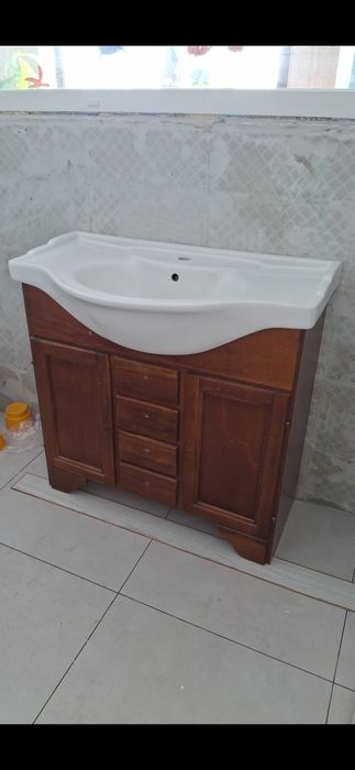 Set baie chiuveta oglindă dulap Savini Due Cinzia lemn masiv