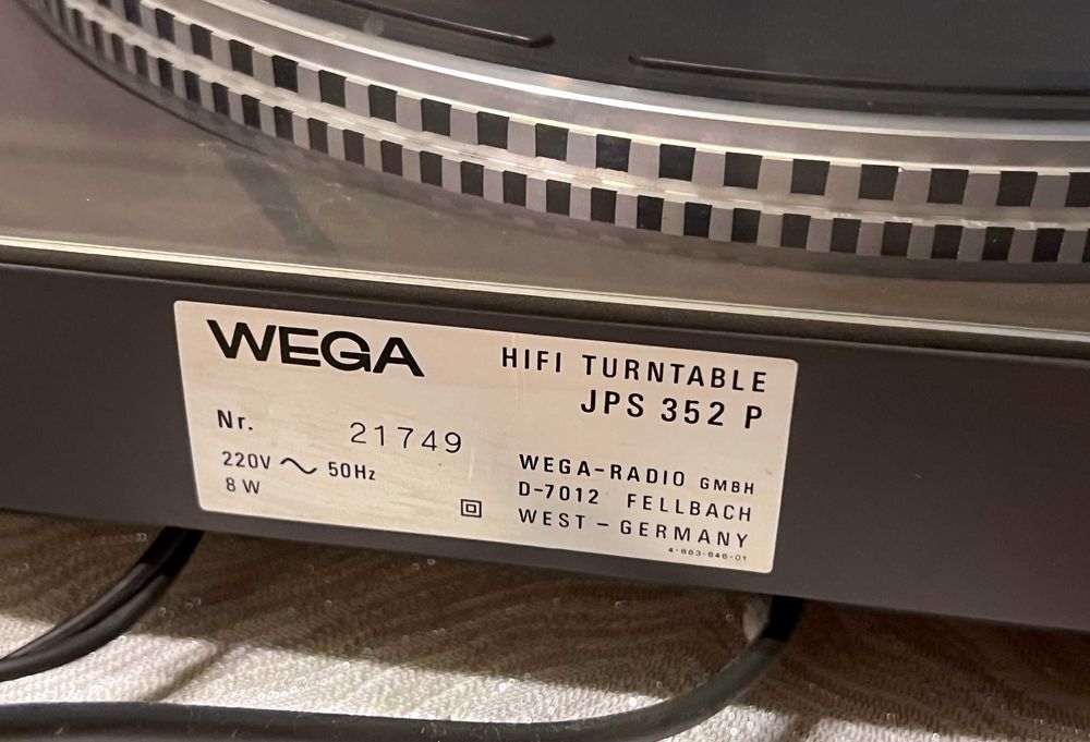 Pick up Wega JPS 352 P Direct Drive Automat Germany