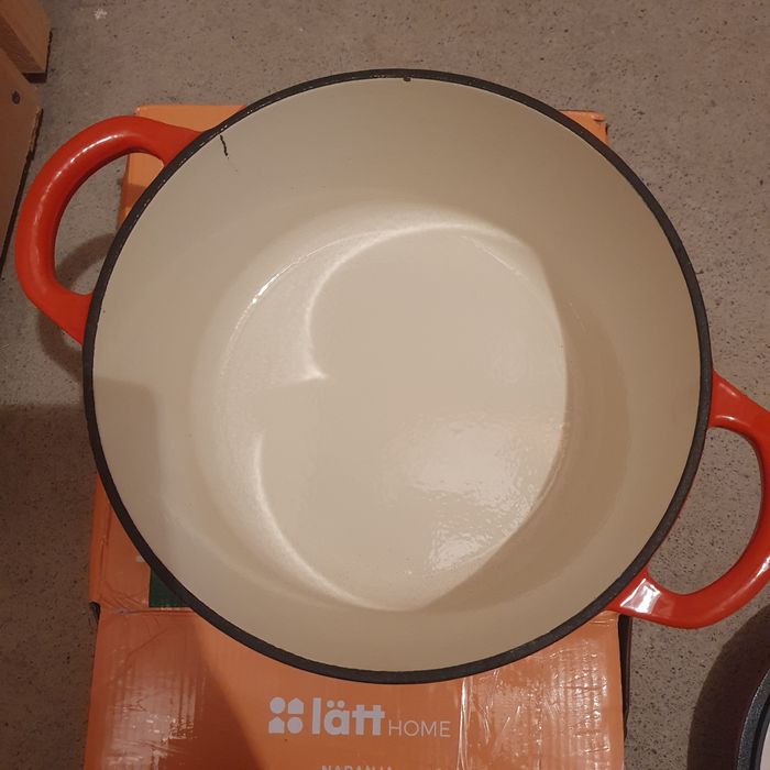 Oala din Fonta Emailata, 4.8l/26cm, portocalie - Lätt Home