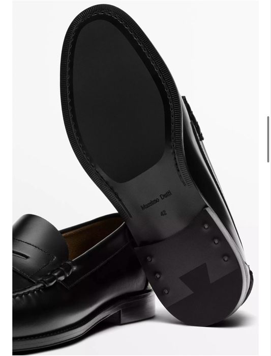 Massimo dutti Кожанные лоферы с планкой