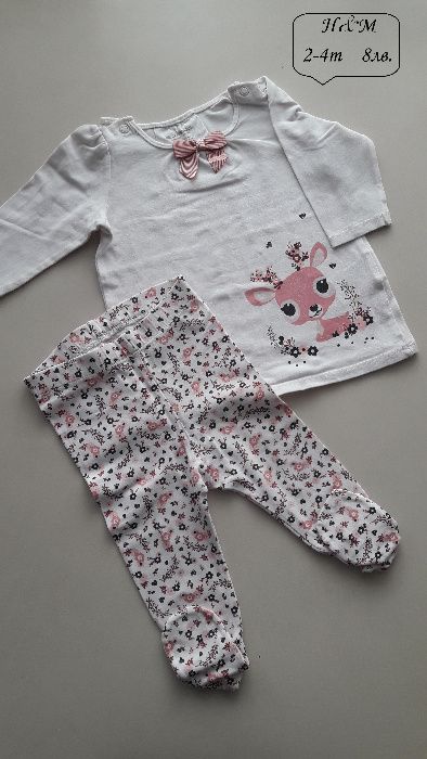 Детски дрехи р-р 0-3м - рокля, ромпър, блуза, клин