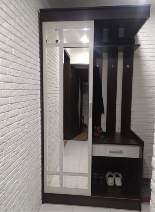 Прихожая КОВЕНС Парма, 112.4x56.2x220 см, коричневый, бежевый