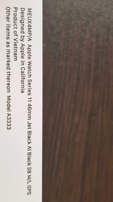 Apple watch series 11, 46 mm, black