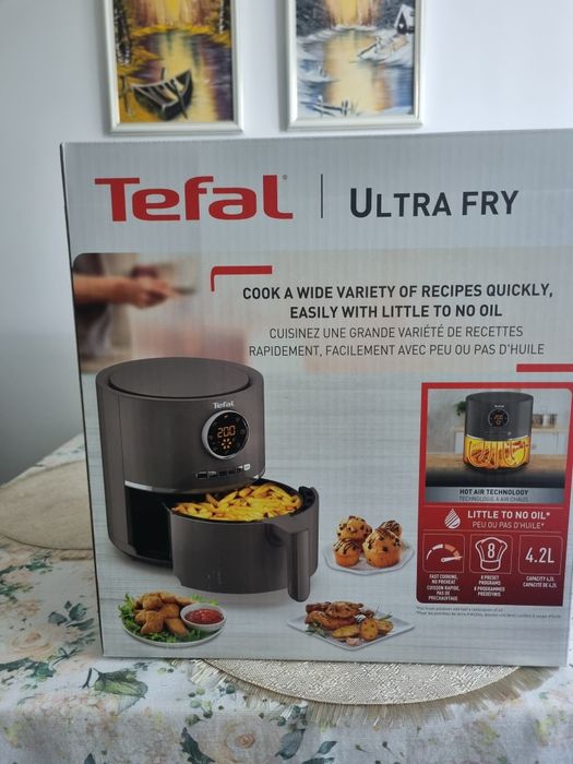 Friteuză cu aer cald Tefal Ultra Fry 4,2L, nouă, sigilată
