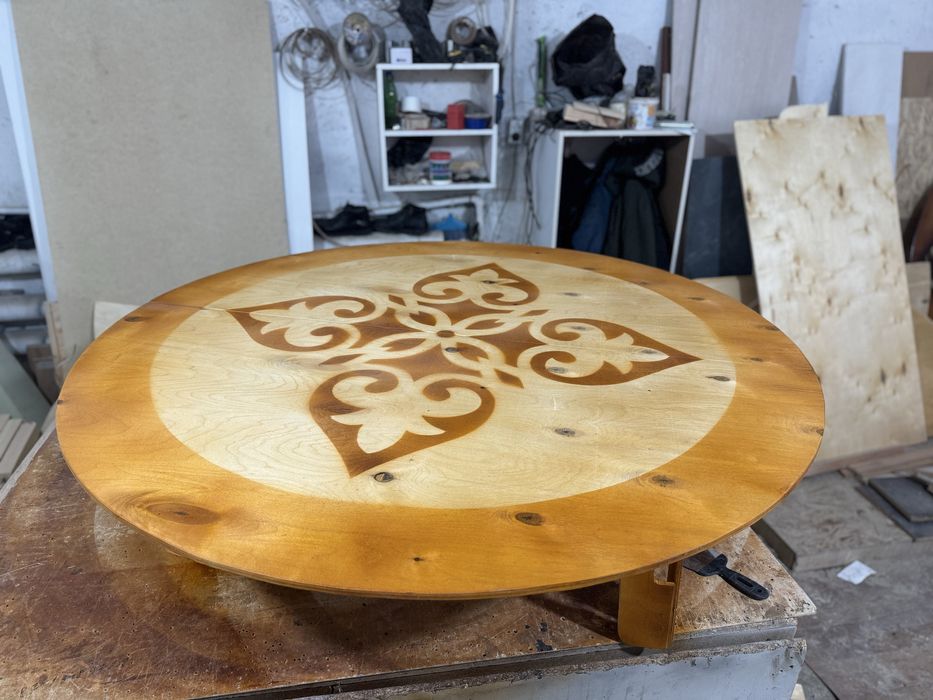 столы национальные круглые кухонные казахские складные.