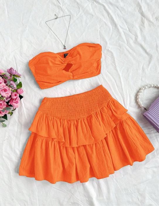 Оранжев сет от две части