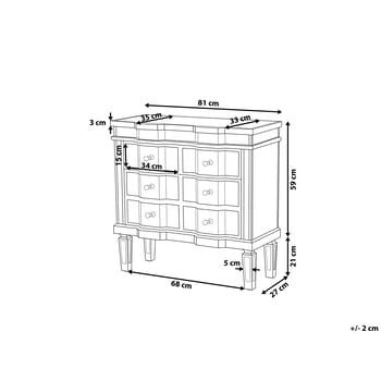 NOU Comoda cu 6 sertare, oglinda