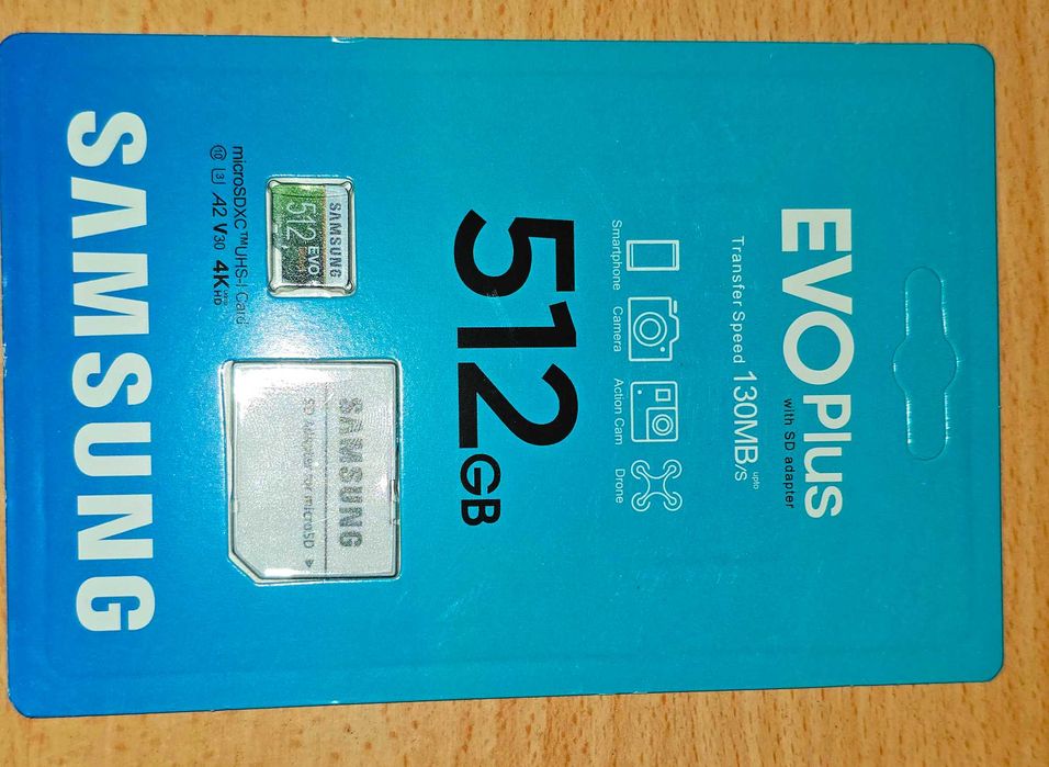 SAMSUNG EVO Select 512gb microSD с възможност за безплатна доставка до Speedy автомат