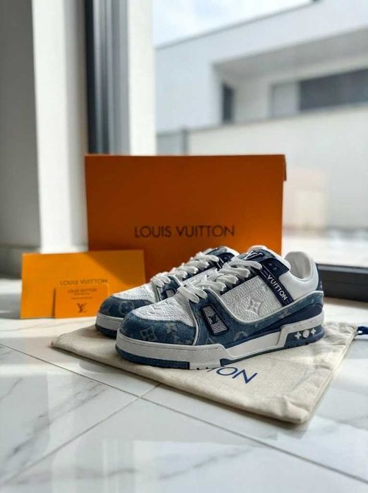 Adidasi LV Trainers Blue - Albastru - Full Box - PREMIUM