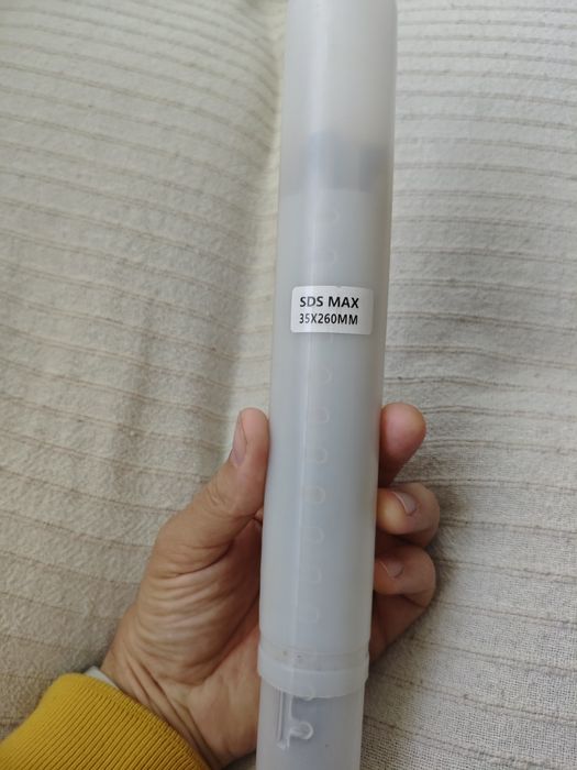 Burghiu SDS MAX 35 × 260 mm – 4 tăișuri din carbură, pentru beton (argintiu)