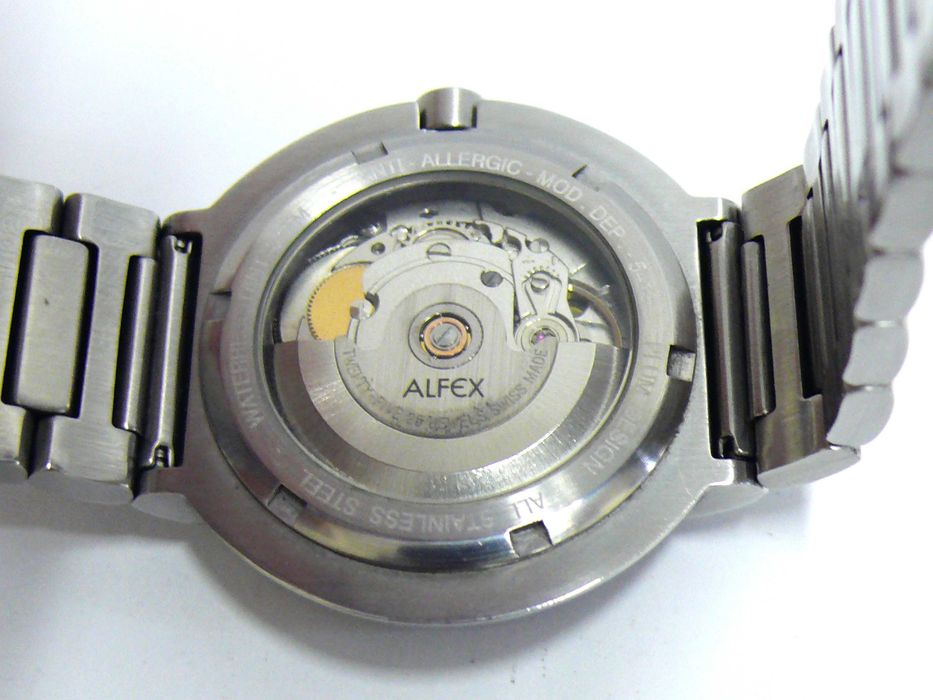 Швейцарски AlFex Automatic Мъжки ръчен часовник, с Дата
