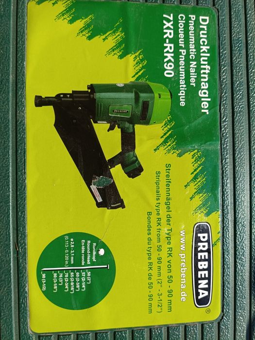 Pistol pneumatic pt. CUIE, profesional PREBENA 7XR-RK90 +cuie 6500 buc