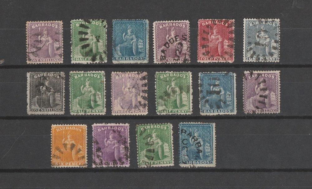 Timbre  vechi de colectie Barbados