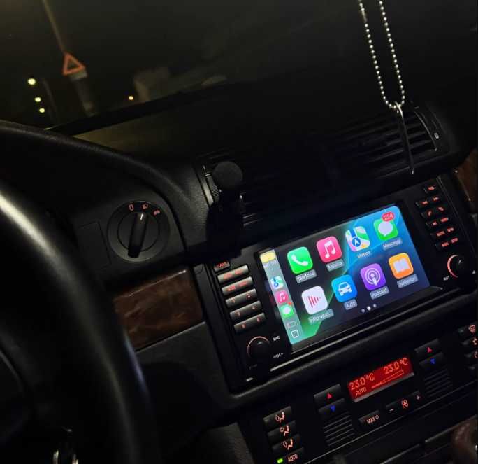 Navigație Android 15 4GB RAM Dedicata BMW E39/E38 – Carplay, QLed, DSP