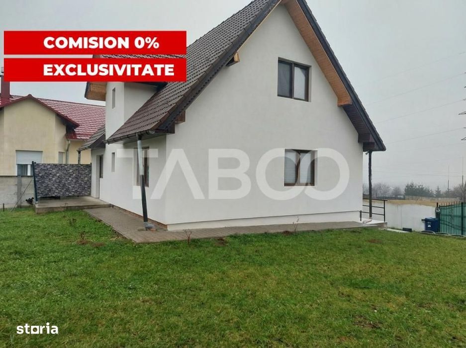 Casa individuala noua 4 camere P+M 144 mpu curte libera 416 Cisnadie