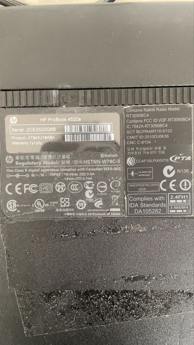 Ноутбук HP Probook 4520s