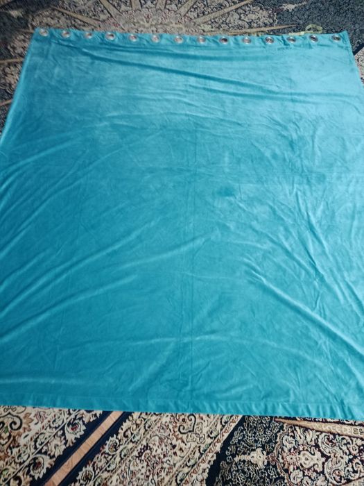 Шторы плотные бирюзовые