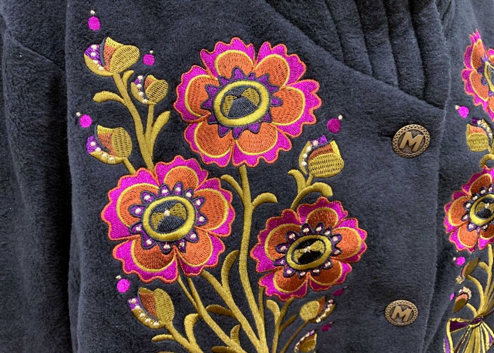 Haina/palton/pardesiu dama Bob Mackie cu broderie XL