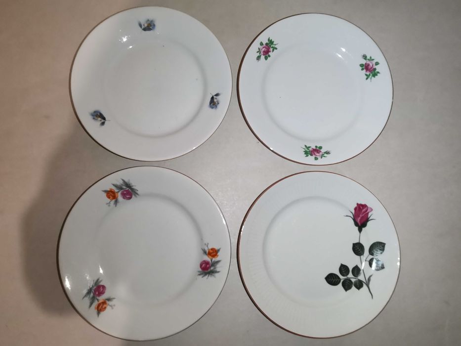 16 стари български порцеланови чинии