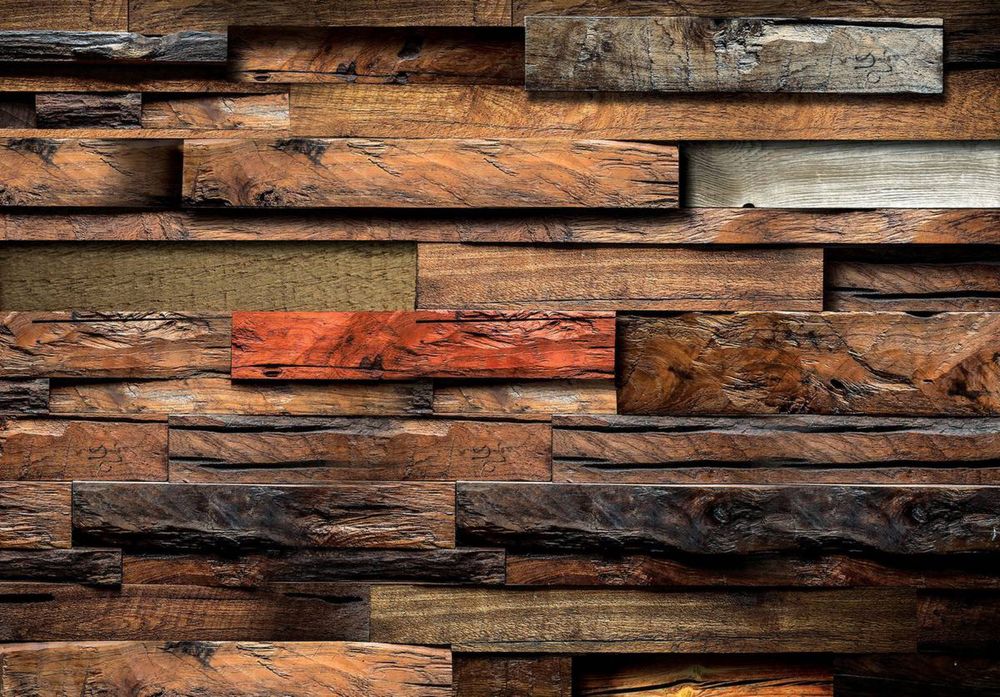 Foto Tapet imitatie lemn