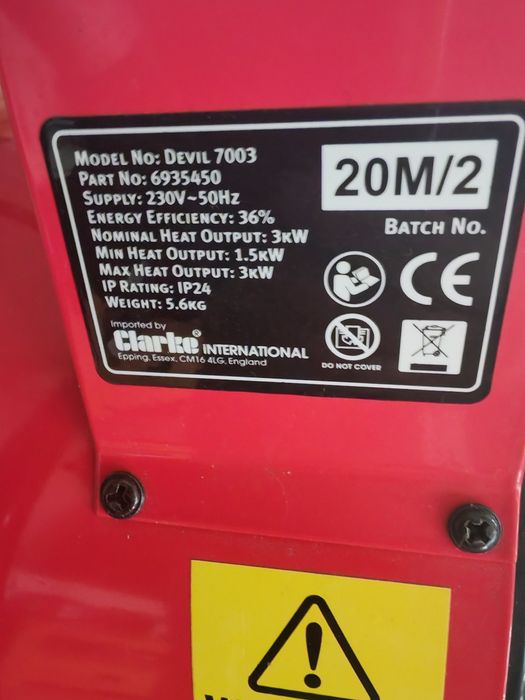 Електрически калорифер 3kw