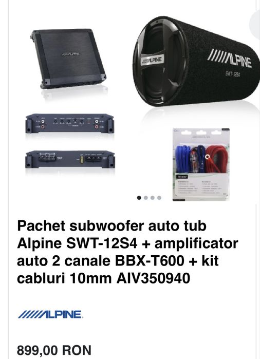 Subwofer Apline si amplificator