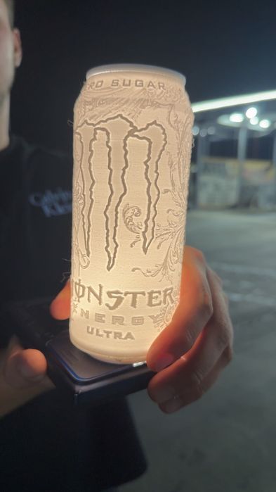 Lampa monster Energy white