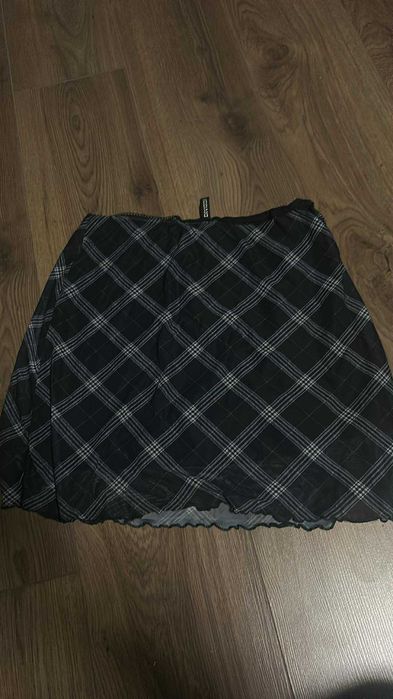 Дамски карирани поли.Къса карирана  xs лилава. Карирана s-m