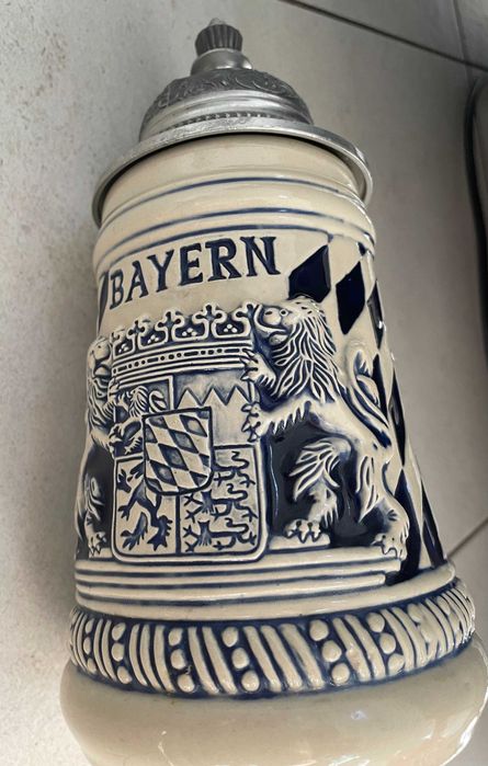 Cana Bere Germania, ceramica groasa, impecabila, capacitate 500 ml