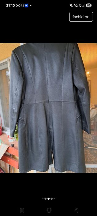 Haină damă din piele naturală, NOU! Versace ( 38/ 40)